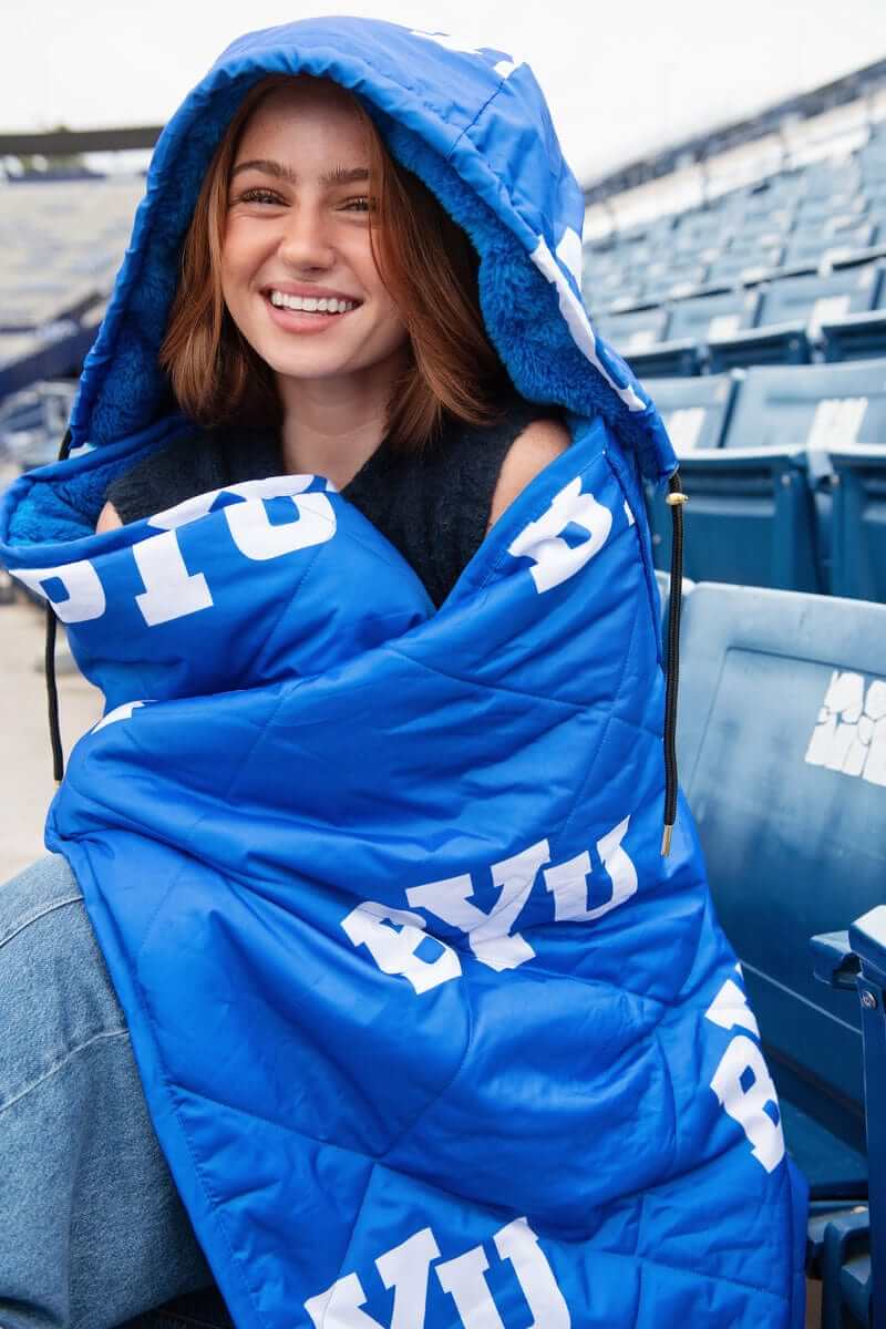 BYU Cougars Hooded Stadium Blanket - Everywhere Blanket - Image 3