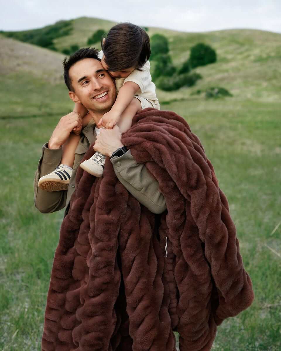 Hugs Rich Mahogany Blanket - Image 6