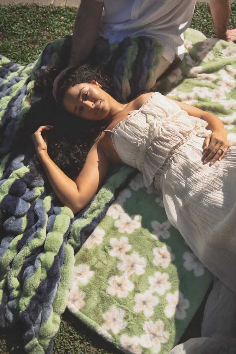 Lush Mist Floral Blanket - Image 2