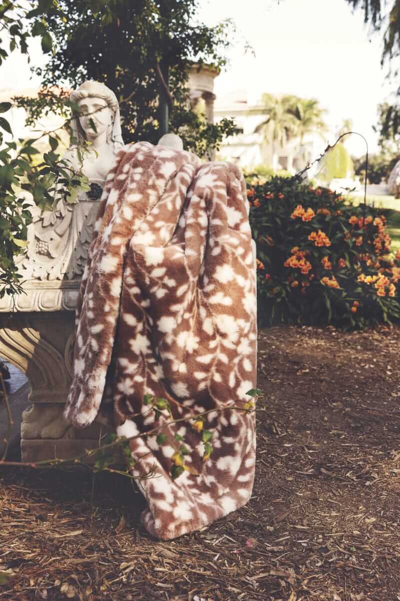 Lush Floral Chocolate Blanket - Image 2