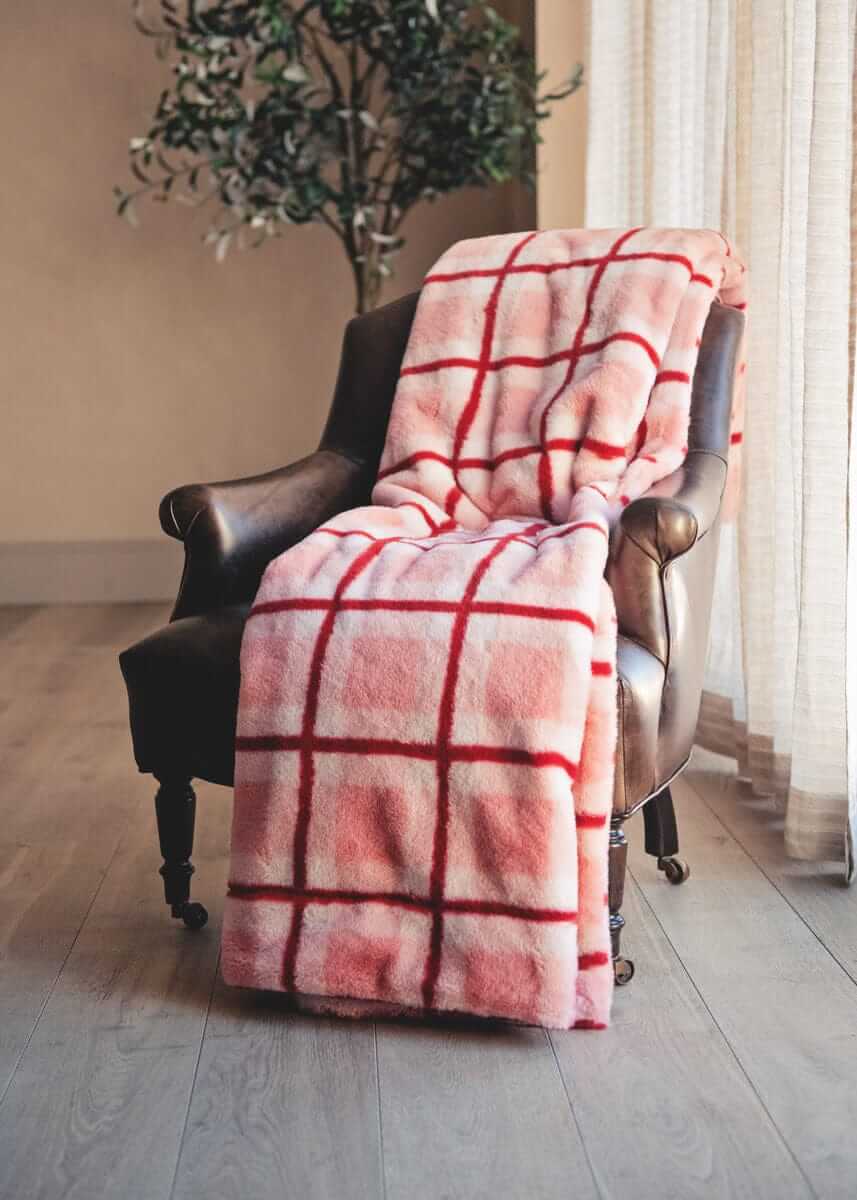 Lush Valentine Plaid Blanket - Image 2