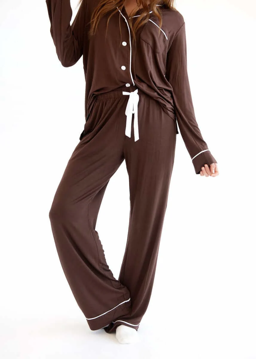 Middle of the Night Button Up - Coffee - Image 6