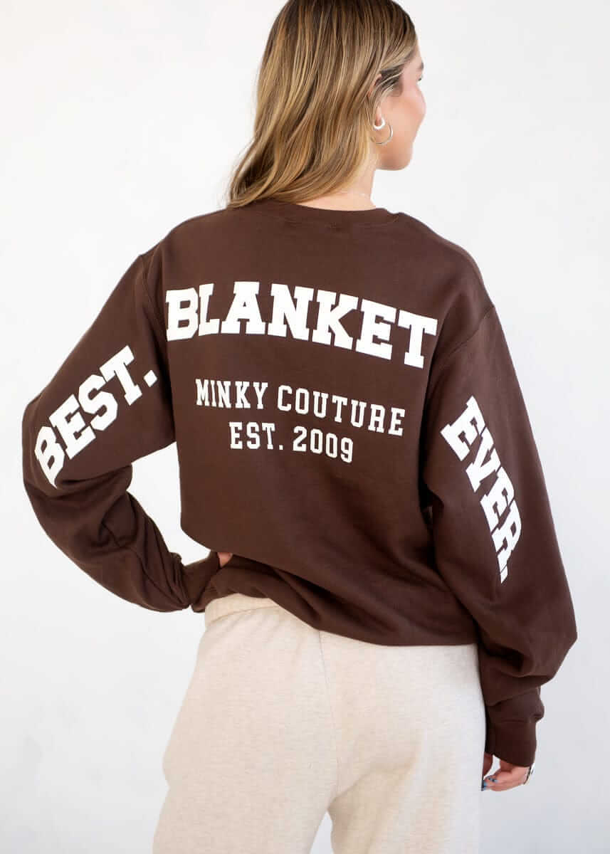 Minky Couture Sweatshirt - Hugs Chocolate