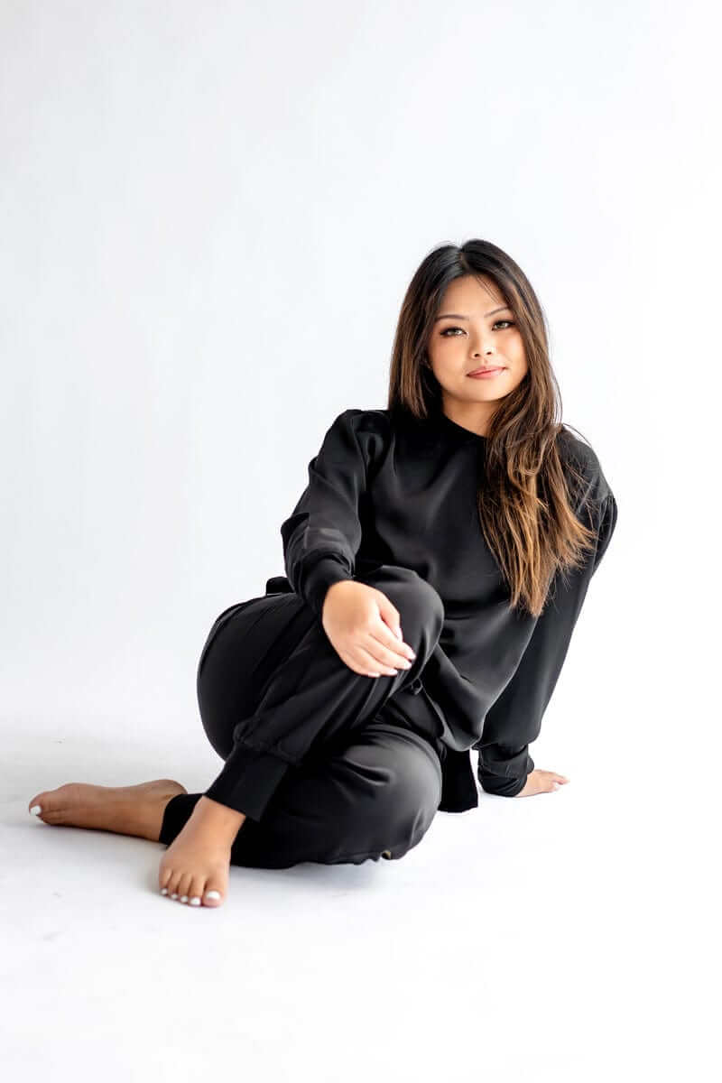Must be Satin Pajamas - Black