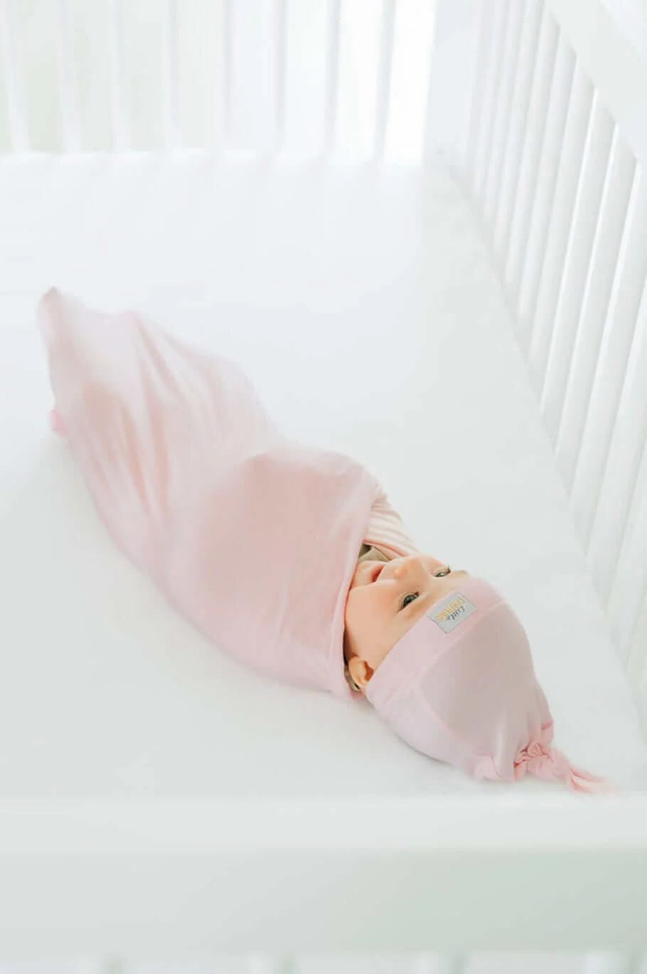 Swaddle and Hat - Baby Pink - Image 3